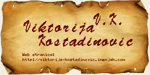 Viktorija Kostadinović vizit kartica
